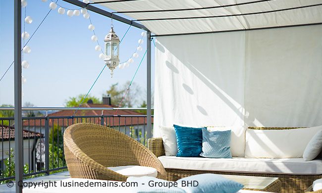Bâche pergola finition simple œillet