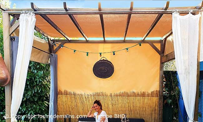 Toile pour pergola bois