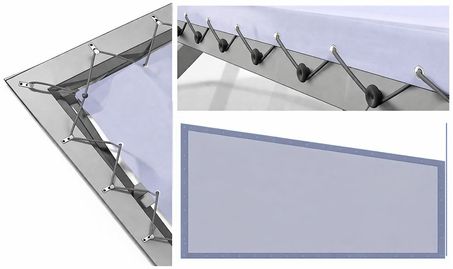 Bâche terrasse trapèze rectangle coté gauche