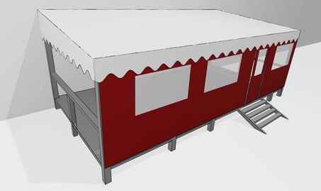 Bâche façade avant mobil-home