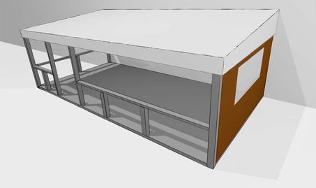 Bâche terrasse coté extérieur droit