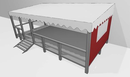 Bâche mobil-home coté droit extérieur