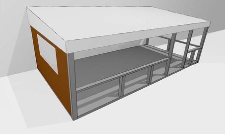 Bâche terrasse coté extérieur gauche