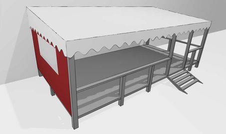 Bâche mobil-home coté gauche extérieur