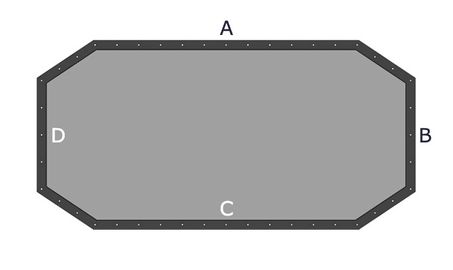 Bâche plate pans coupés