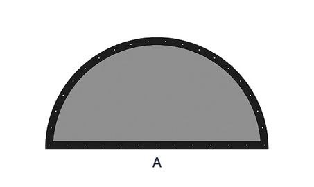 Bâche plate demi cercle parfait
