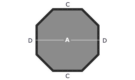 Bâche plate octogonale
