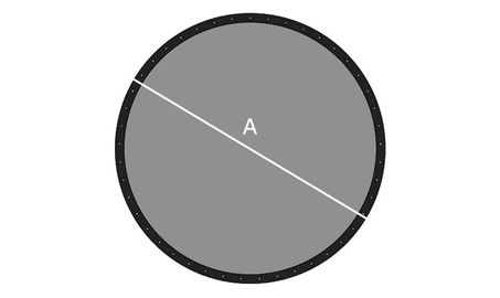 Bâche plate ronde