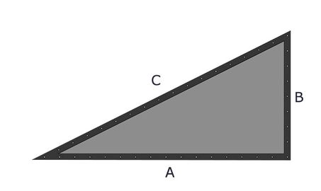 Bâche plate triangle rectangle (en bas à droite)