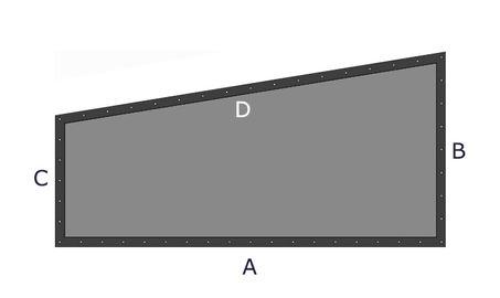Bâche plate trapèze rectangle (en bas à droite)