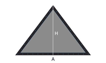 Bâche plate triangle isocèle