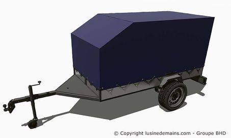 Bâche remorque forme aérodynamique