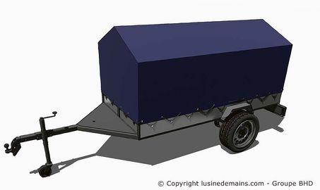 Bâche remorque avec flèche