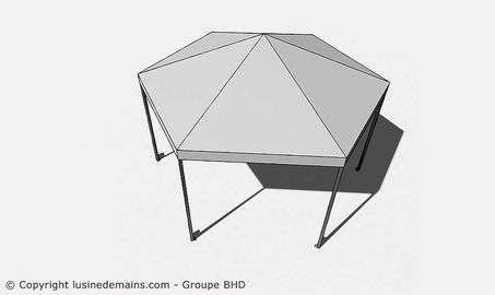 Bâche pour tonnelle hexagonale