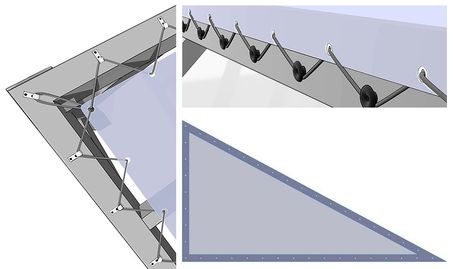 Bâche terrasse triangulaire angle droit