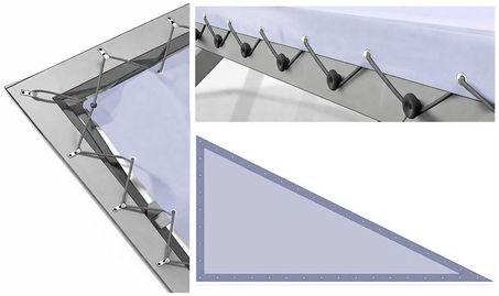 Bâche terrasse triangulaire angle droit