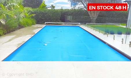 Bâche à bulles 11 x 5m Light Bleue 4 cotés Geobubble 400 microns. En stock.