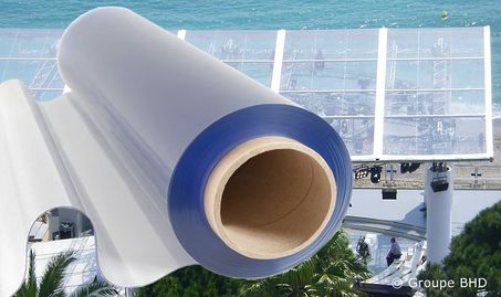 Bâche transparente Cristal au mètre : Largeur 1.40 m. Ignifugée M2. Ép.0.5mm. Garantie 5 ans.