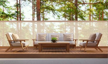 Toile brise vue et brise vent sur mesure. Garantie 3 ans.
