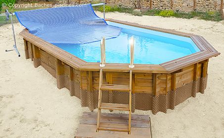 Enrouleur bâche piscine HORS SOL 4m. En stock. Garantie 2 ans.